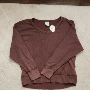 Offline By Aerie V neck Waffle tee